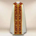 Embroidered cope "Classico Bianco"