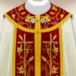 Embroidered cope "Classico Bianco"