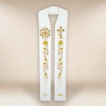 Embroidered Wedding Stole "Golden Wedding Rings"