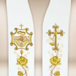 Embroidered Wedding Stole "Golden Wedding Rings"