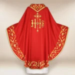 Embroidered Chasuble "Sacra Flora" Red