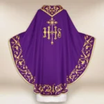 Embroidered Chasuble "Sacra Flora" Purple