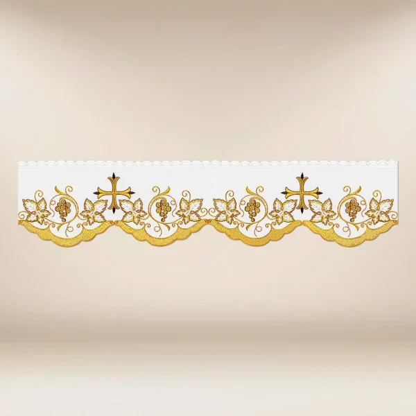 Embroidered lace "Gold series - Cross"