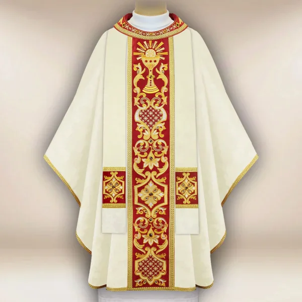 Embroidered chasuble "Comunione"