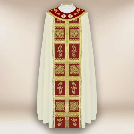 Embroidered cope "Brillante-Vino"