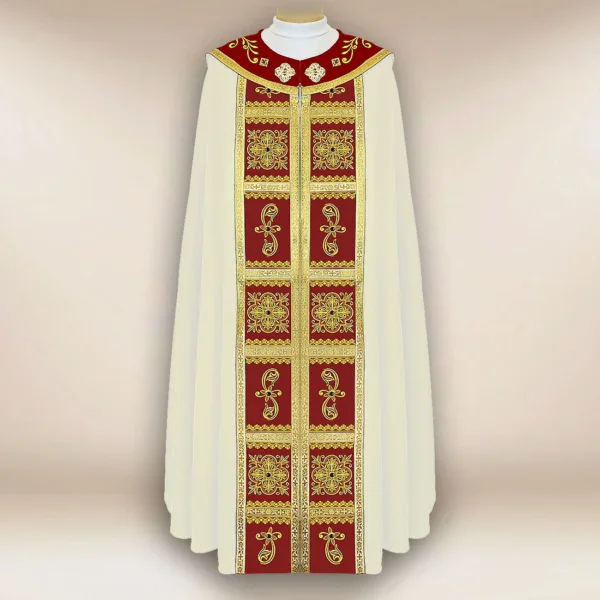 Embroidered cope "Brillante-Vino"
