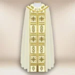 Embroidered cope "Brillante-Bianco"
