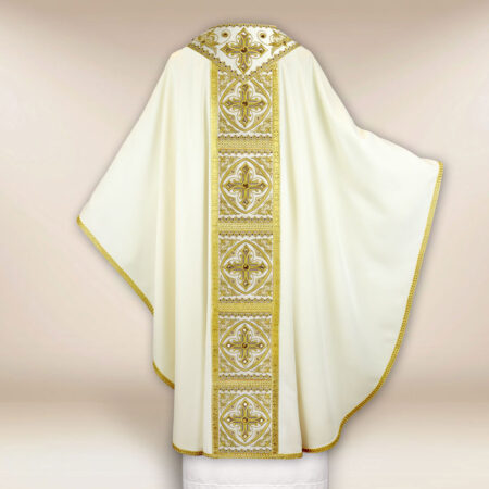 Embroidered chasuble “Brillante-Bianco”