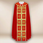 Embroidered cope "Brillante-Rosso"