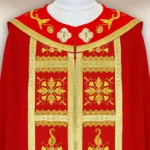 Embroidered cope "Brillante-Rosso"