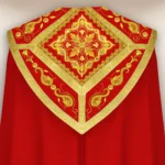 Embroidered cope "Brillante-Rosso"