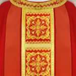Embroidered chasuble "Brillante-Rosso"