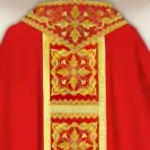 Embroidered chasuble "Brillante-Rosso"