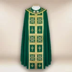 Embroidered cope "Brillante-Verde"