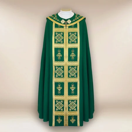 Embroidered cope "Brillante-Verde"