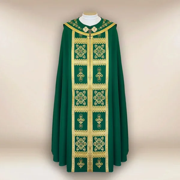 Embroidered cope "Brillante-Verde"