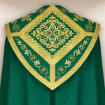 Embroidered cope "Brillante-Verde"