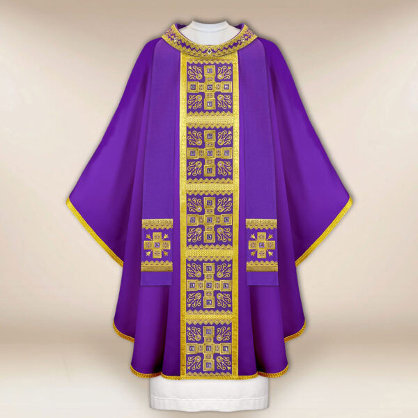 Embroidered chasuble "Brillante-Viola"