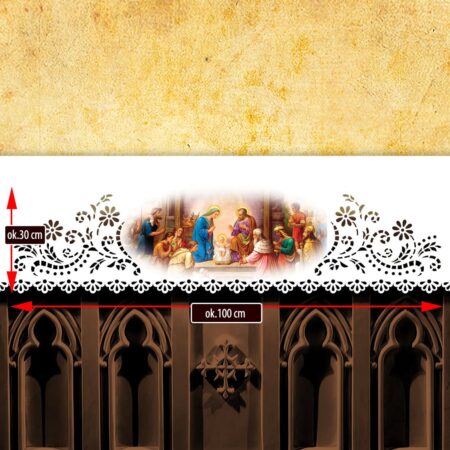 Openwork altar tablecloth - laser cut with thermal sublimation printing