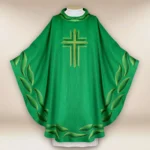 Embroidered Chasuble "Ombre Colorate" Green