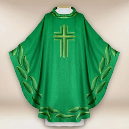 Embroidered Chasuble "Ombre Colorate" Green