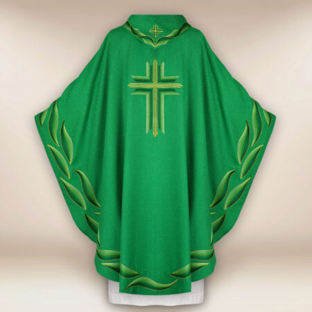 Embroidered Chasuble "Ombre Colorate" Green
