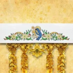 Tablecloth with front embroidery