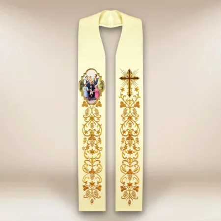 Embroidered Stole with Photographic Image of "The Ulm Family"