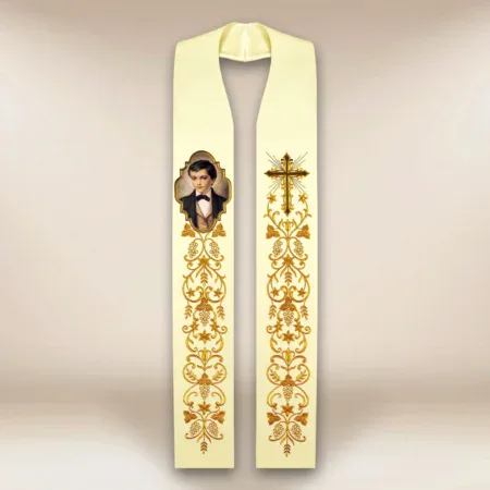 Embroidered Stole with Photographic Image of "Dominic Savio"