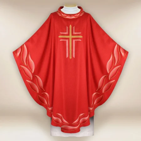 Embroidered Chasuble "Ombre Colorate" Red