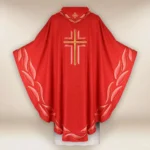 Embroidered Chasuble "Ombre Colorate" Red