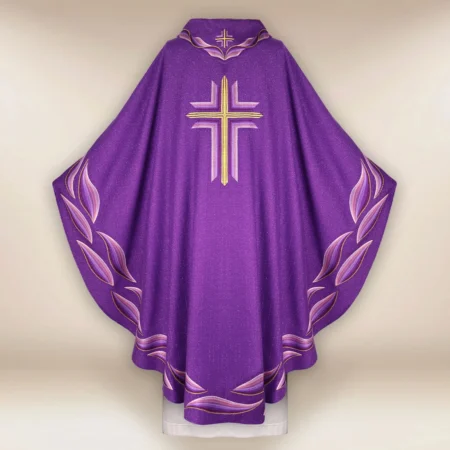 Embroidered Chasuble “Ombre Colorate” Purple