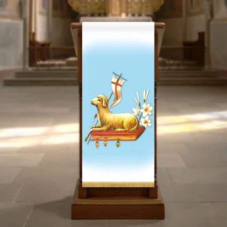 Photographic Lectern with Lamb
