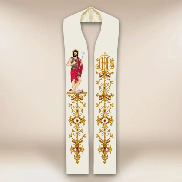 Embroidered stole "St. John the Baptist"