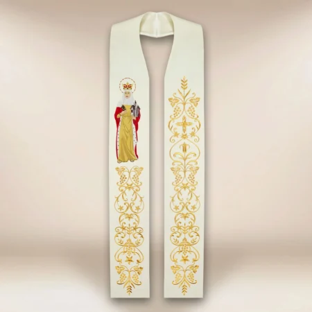 Embroidered stole "St. Jadwiga"