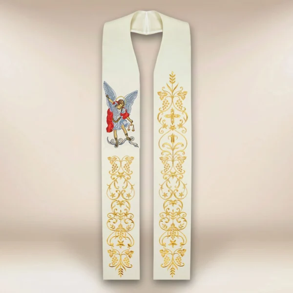Embroidered stole "St. Michael the Archangel"
