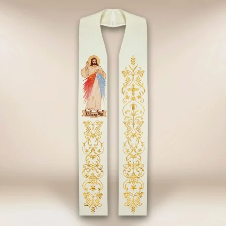 Embroidered Stole "Merciful Jesus"