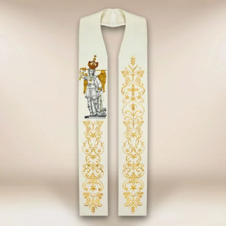 Embroidered stole "Archangel Michael from Mount Gargano"