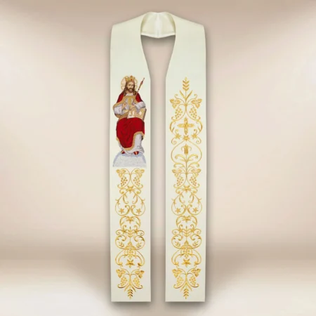 Embroidered stole "Christ the King"