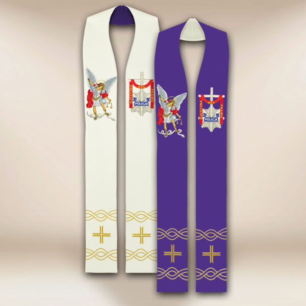 Double-sided embroidered stole "Police"