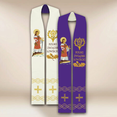Double-Sided Embroidered Stole "Hunting"