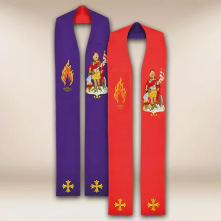 Double-Sided Embroidered Stole "Firefighter"
