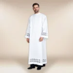 liturgical alb with IHS guipure lace 170 cm