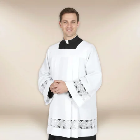 Liturgical surplice with guipure lace 164 cm