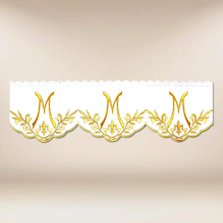 Embroidered Lace "Ave Maria" Gold