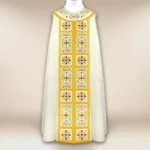 Embroidered cope "Massimo-Bianco"