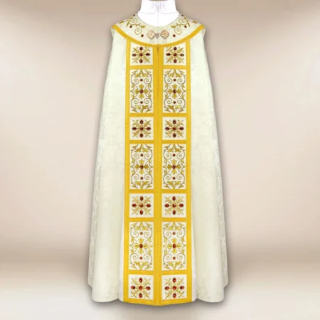 Embroidered cope "Massimo-Bianco"