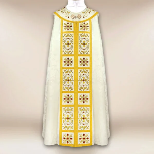 Embroidered cope "Massimo-Bianco"