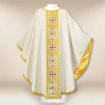 Embroidered chasuble "Massimo-Bianco"