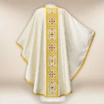 Embroidered chasuble "Massimo-Bianco"